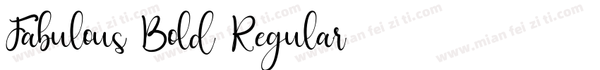 Fabulous Bold Regular字体转换
